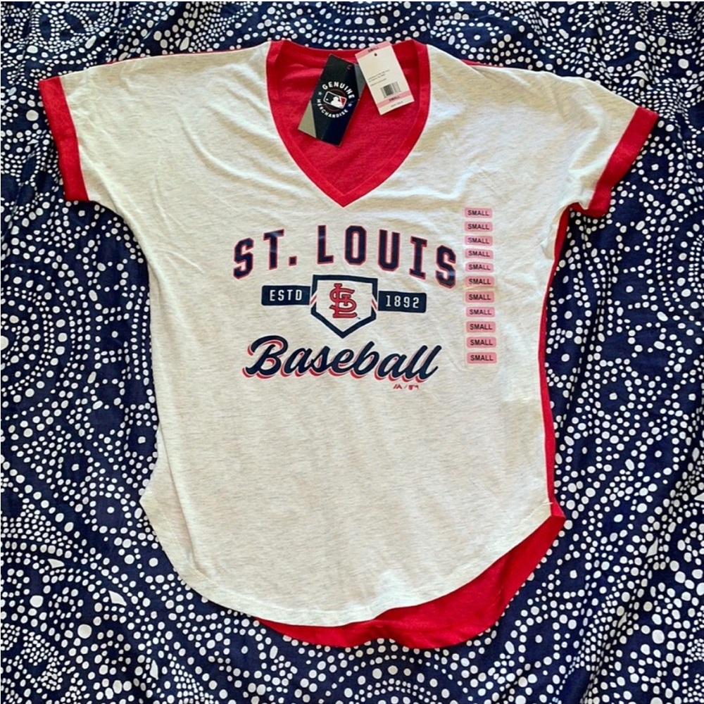 Majestic St. Louis Baseball Fashion V-Neck Top - MLB Cardinals
